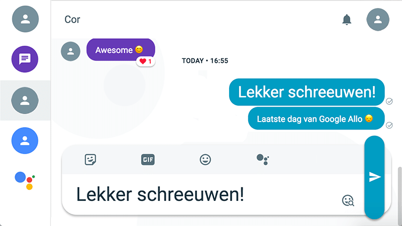 Google Allo - Lettergrootte aanpassen