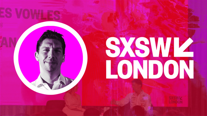 James Vowles van William F1 Racing op het podium van SXSW London