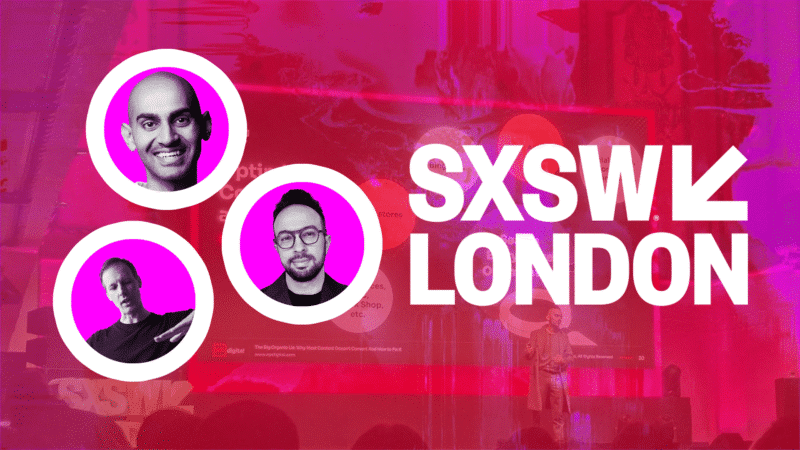 Neil Patel, Mostafa ElBermawy en Jim McKelvey over SEO en AEO op SXSW London 2025