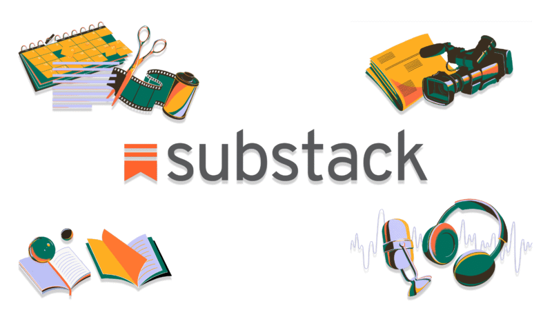 Substack-logo met illustraties
