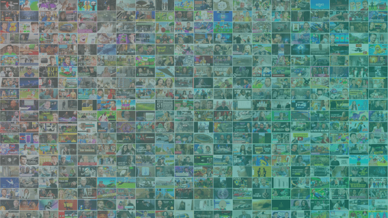 Collage van thumbnail van populairste YouTube-video's in Nederland in 2025